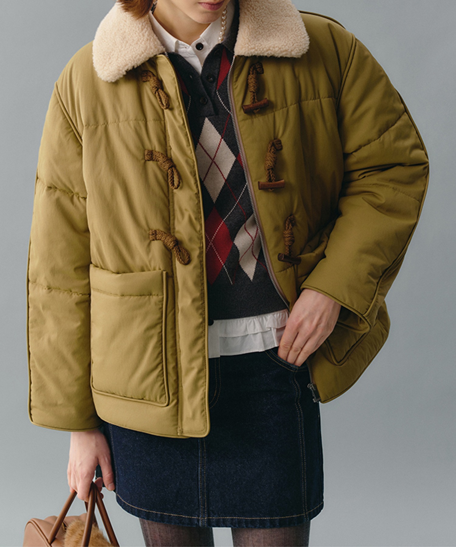 ボアカラー 中綿ミドルジャケット FD24M016【Fano Studios