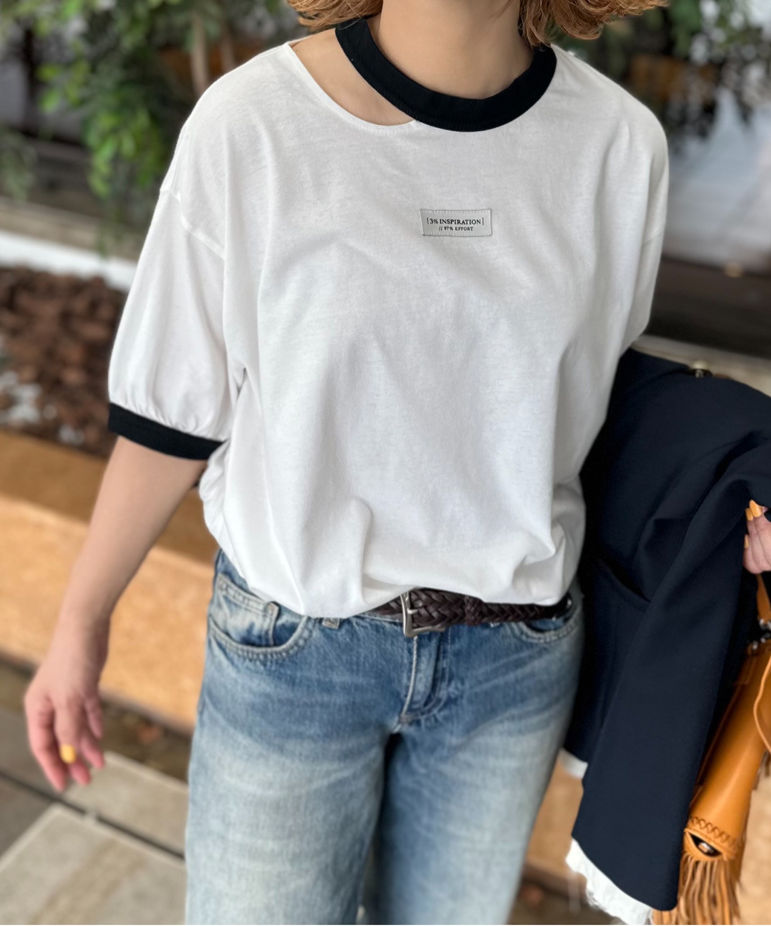 ホワイト×ブラック
model:154cm 着用サイズ:FREE