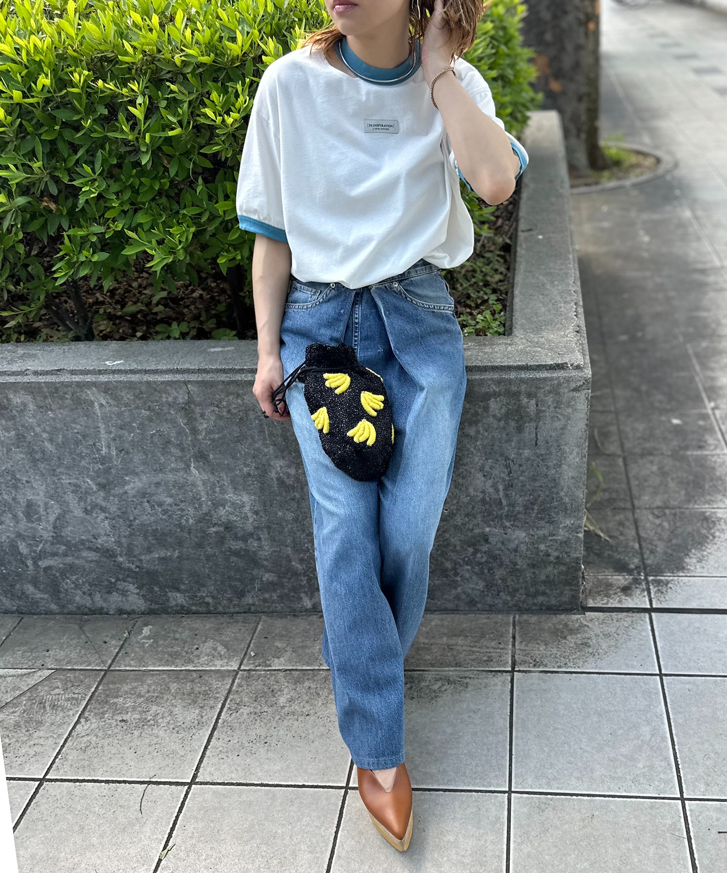 ホワイト×ブルー
model:154cm 着用サイズ:FREE