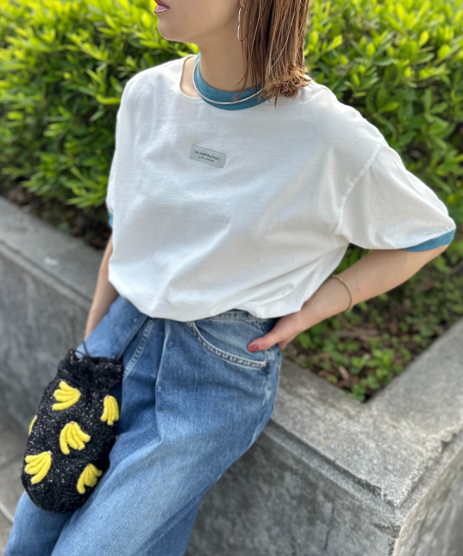 ホワイト×ブルー
model:154cm 着用サイズ:FREE