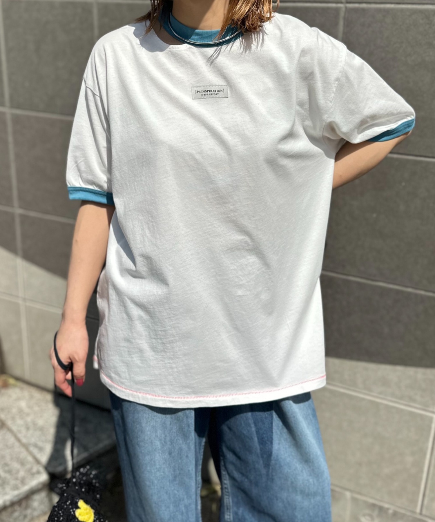 ホワイト×ブルー
model:154cm 着用サイズ:FREE