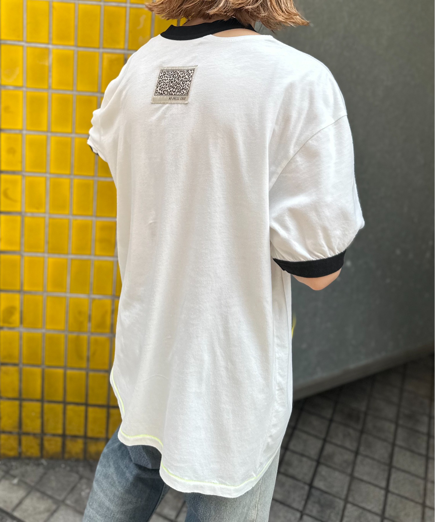 ホワイト×ブラック
model:154cm 着用サイズ:FREE