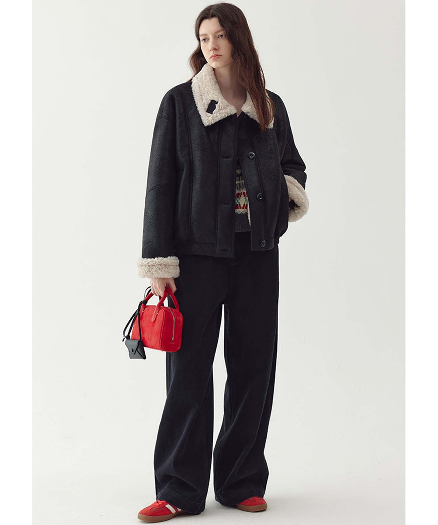 【極希少/美品】BALLY ヴィンテージ ムートンボアジャケット ブラック TYPE B-3 ムートンジャケット1 - Lubb - Vintage&Used