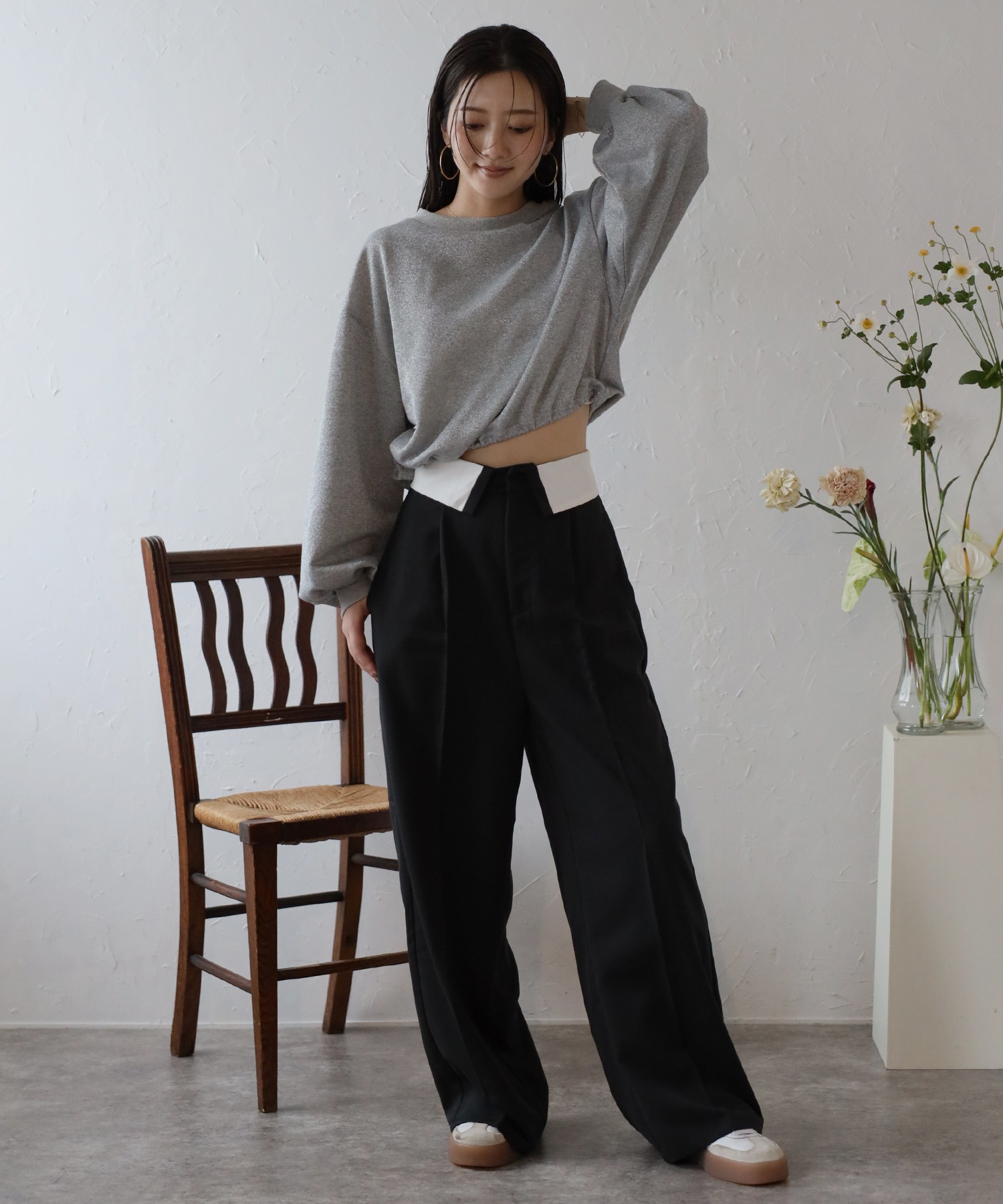 model：H160 着用サイズ：FREE
