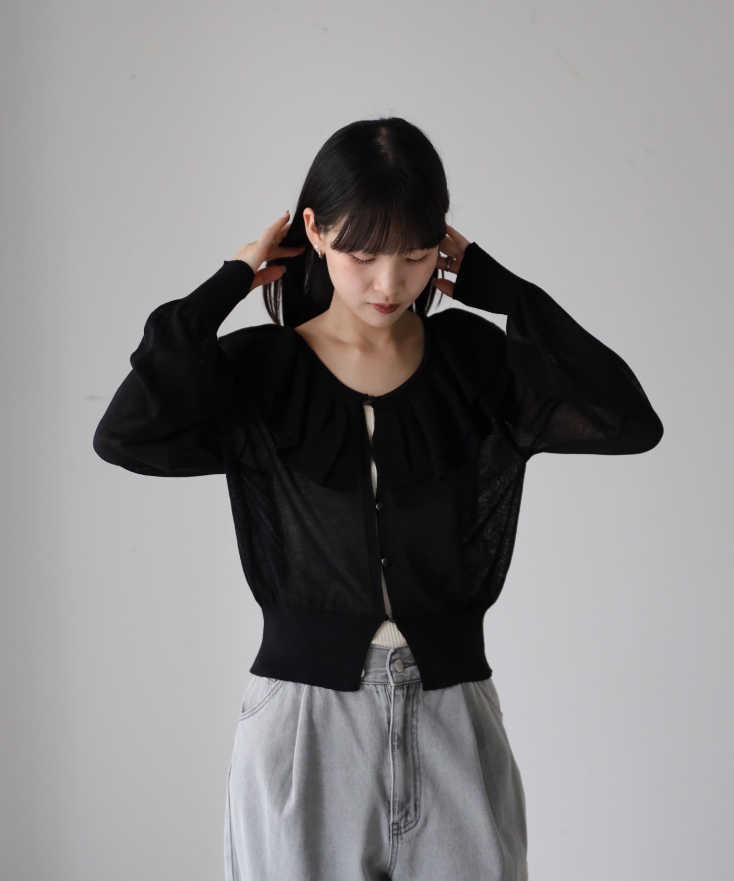 model：164cm. 着用サイズ：FREE