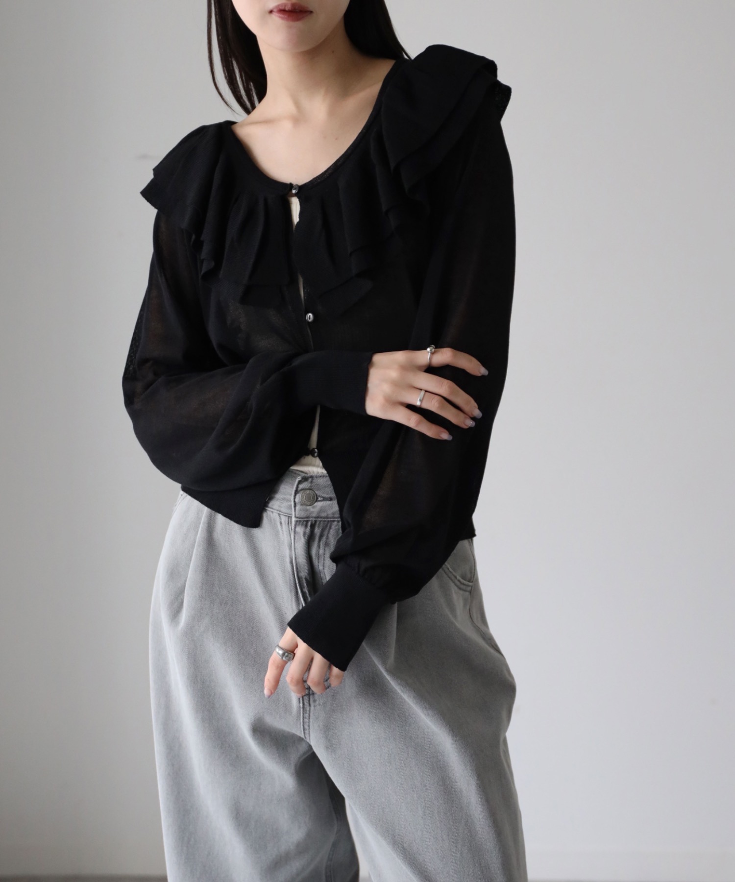 model：164cm. 着用サイズ：FREE