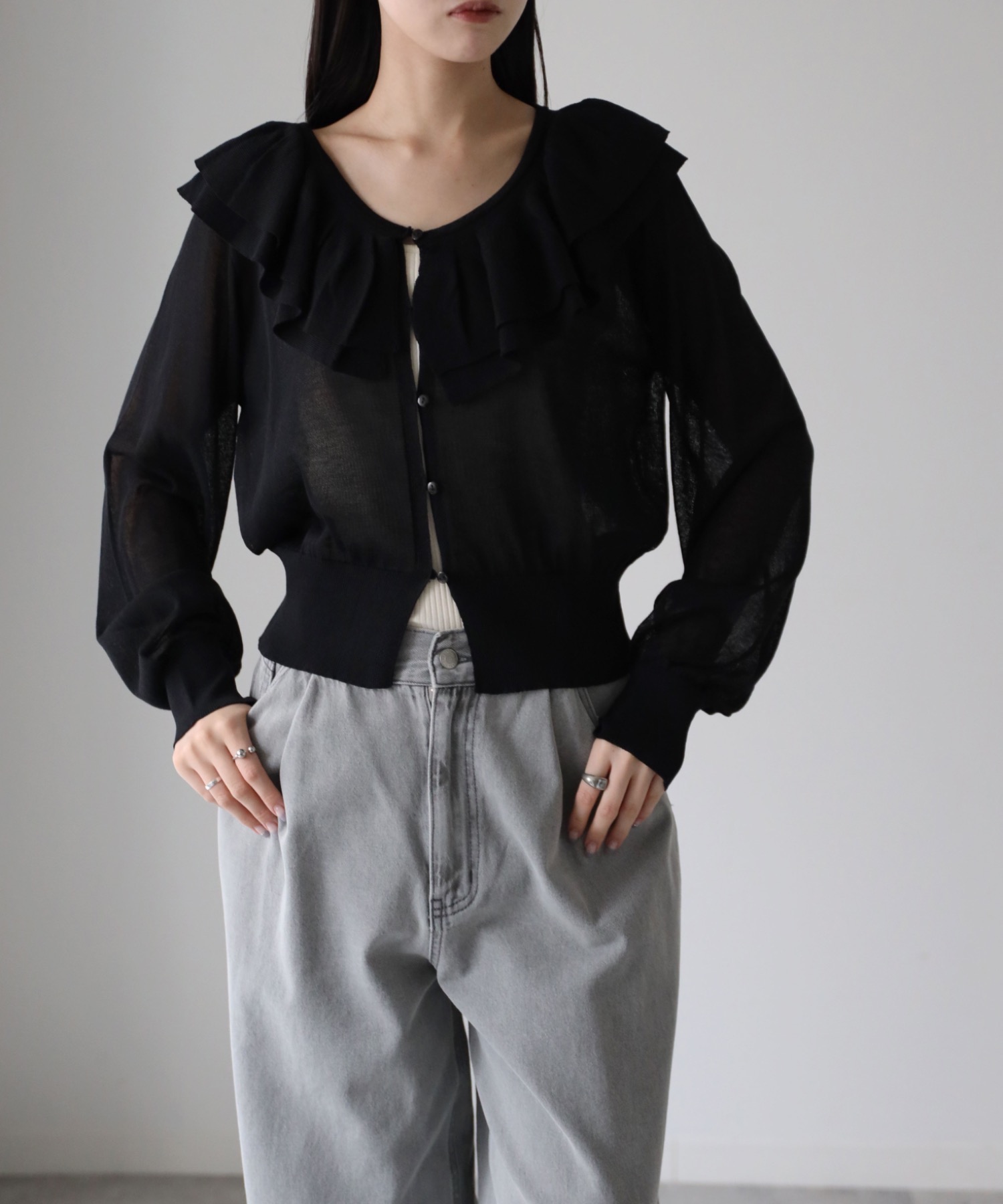 model：164cm. 着用サイズ：FREE