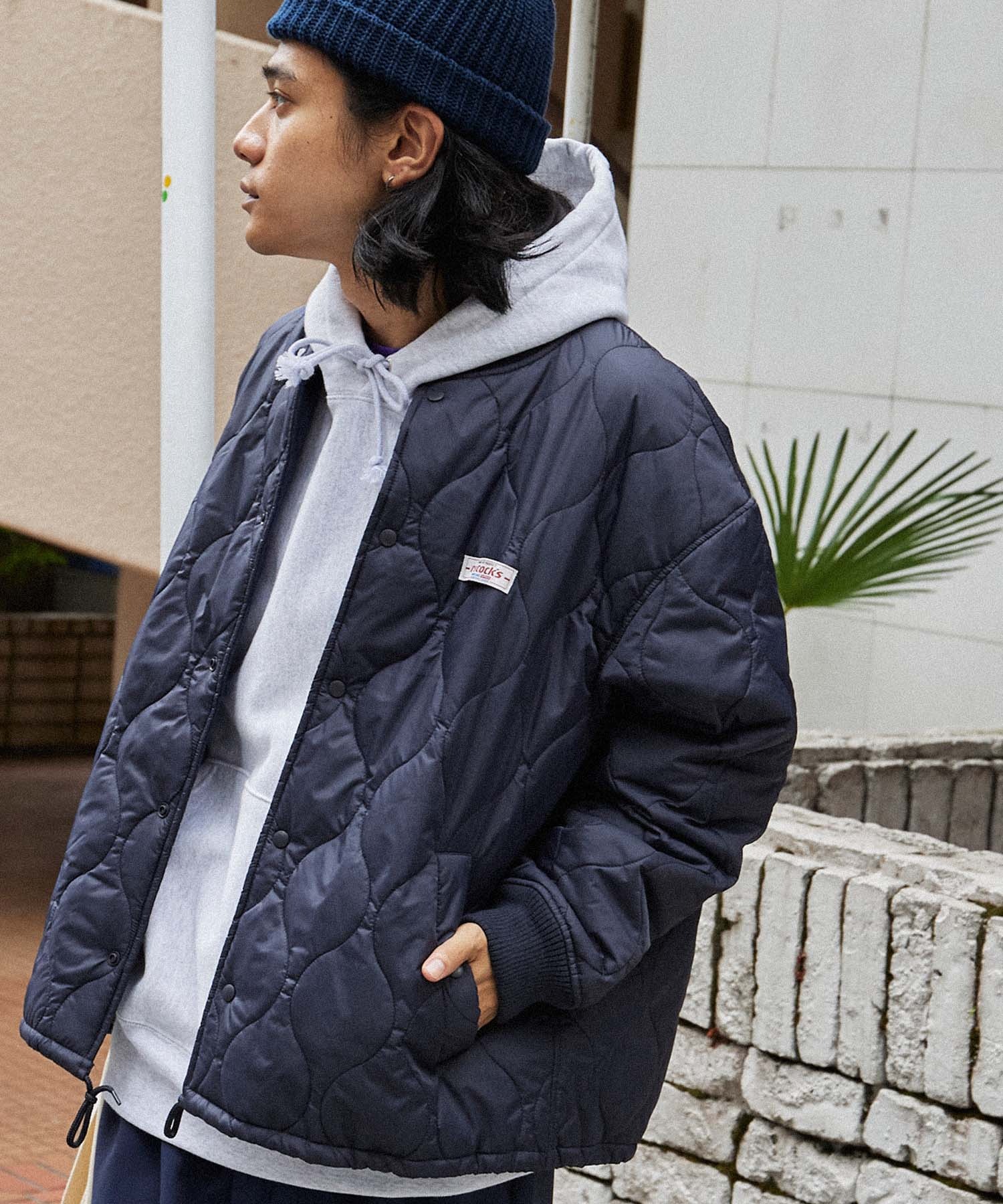 STUSSY ステューシー スタジャン ストライプ 中綿キルティング ビスコースadidas