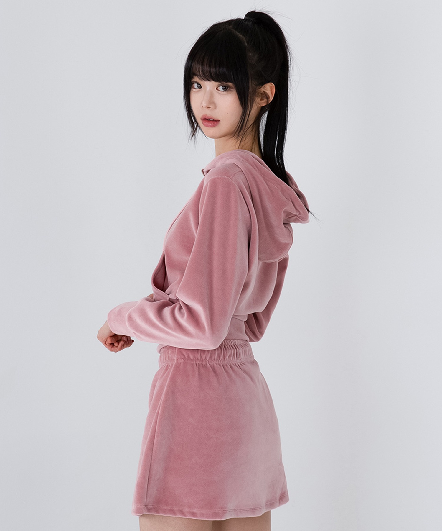 A'GEM/9 × .kom 『muah muah/ムーアムーア』 VELOUR TRAINING HOOD