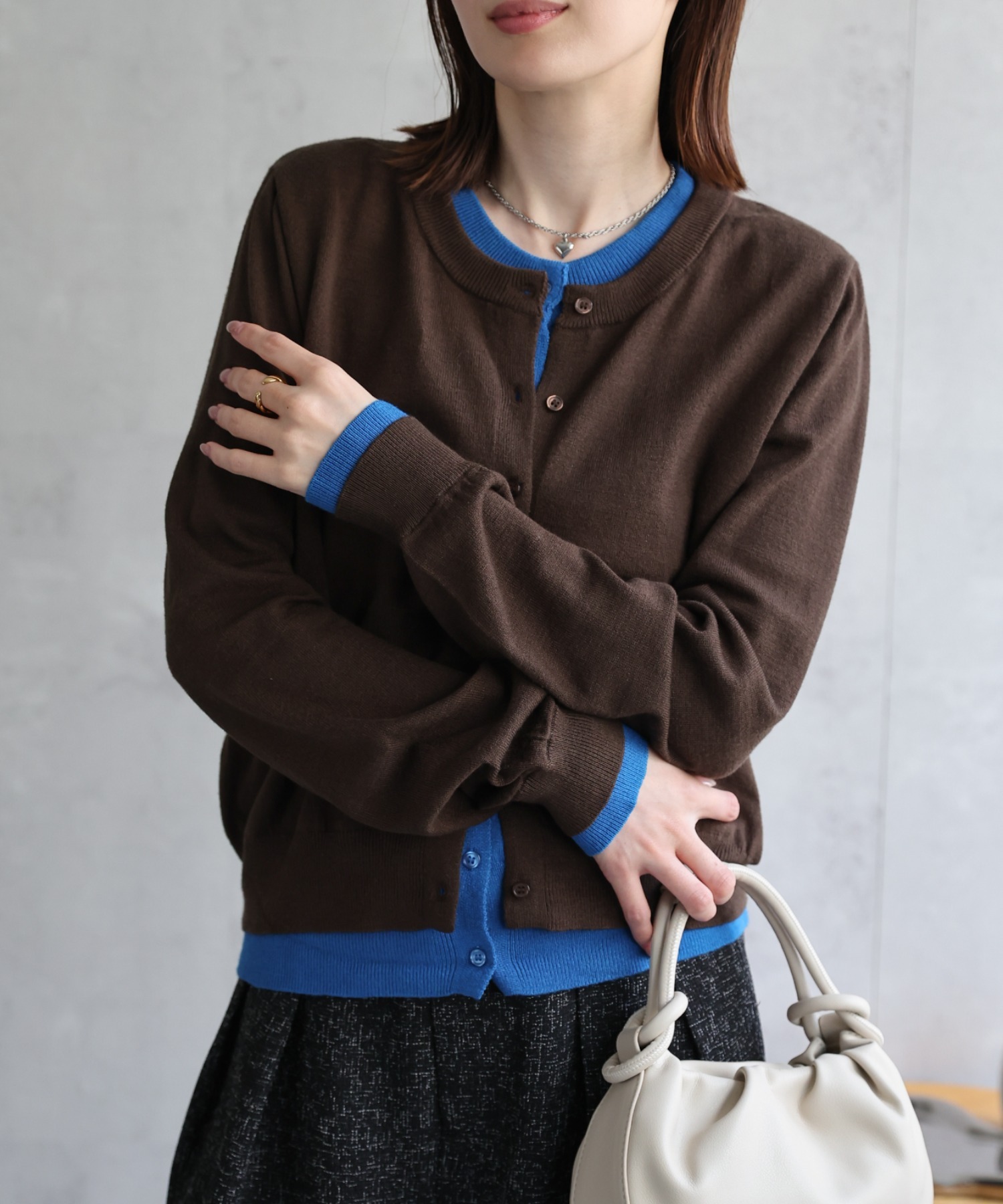 model：162cm 着用サイズ：F