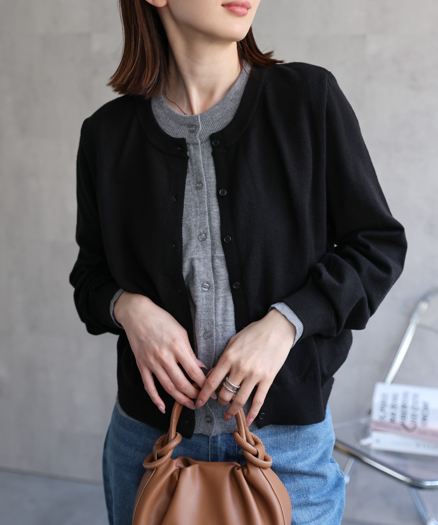 model：162cm 着用サイズ：F