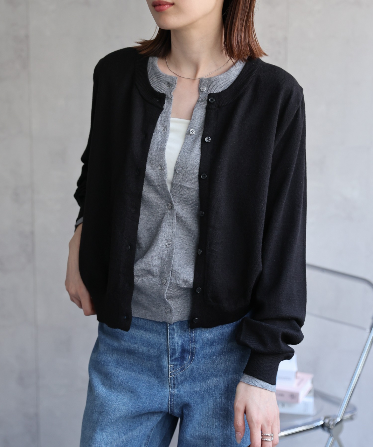 model：162cm 着用サイズ：F
