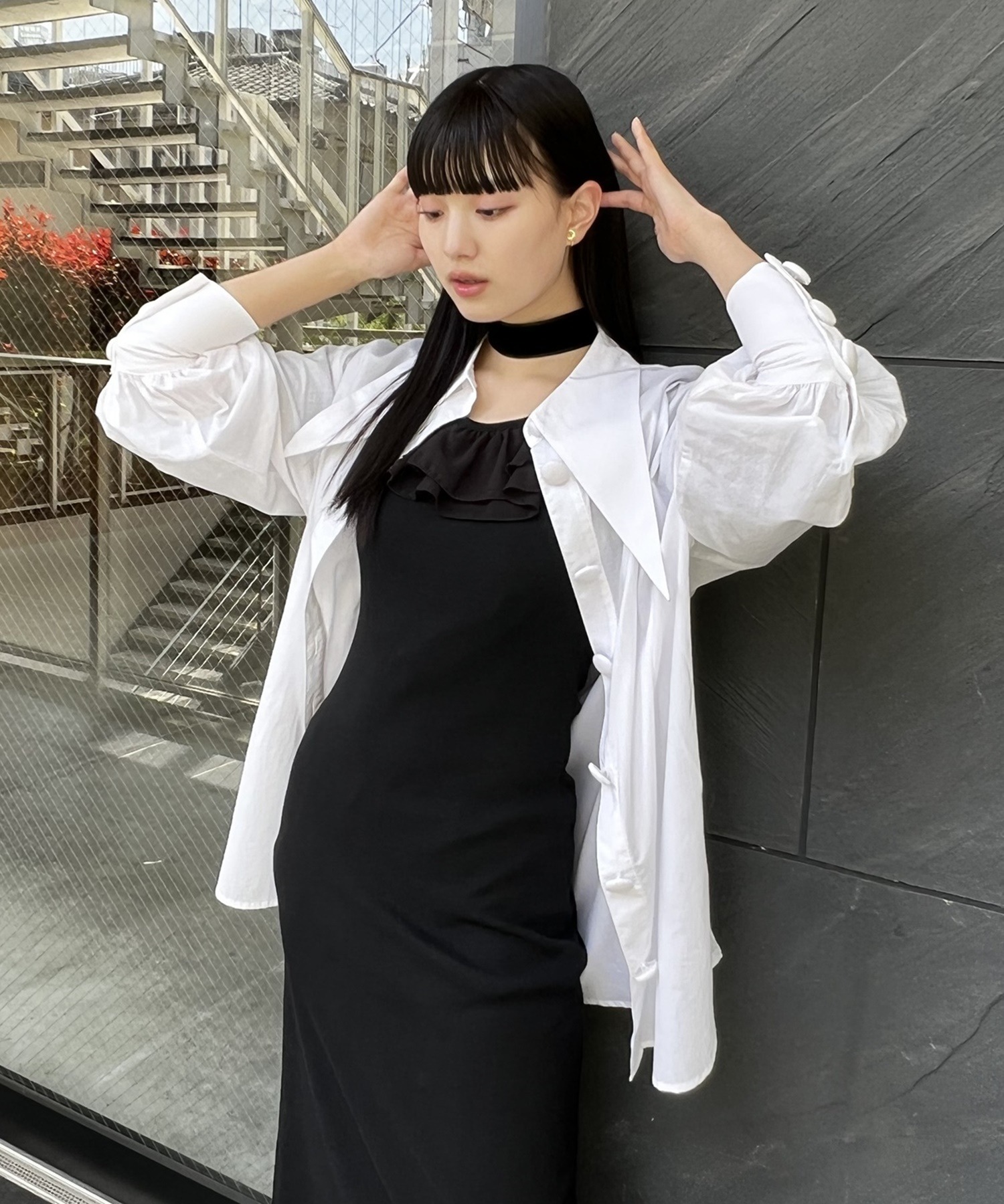 RomansualRomansual/シャープカラーコットンBIGシャツ RomansualRomansual/シャープカラーコットンBIGシャツ
