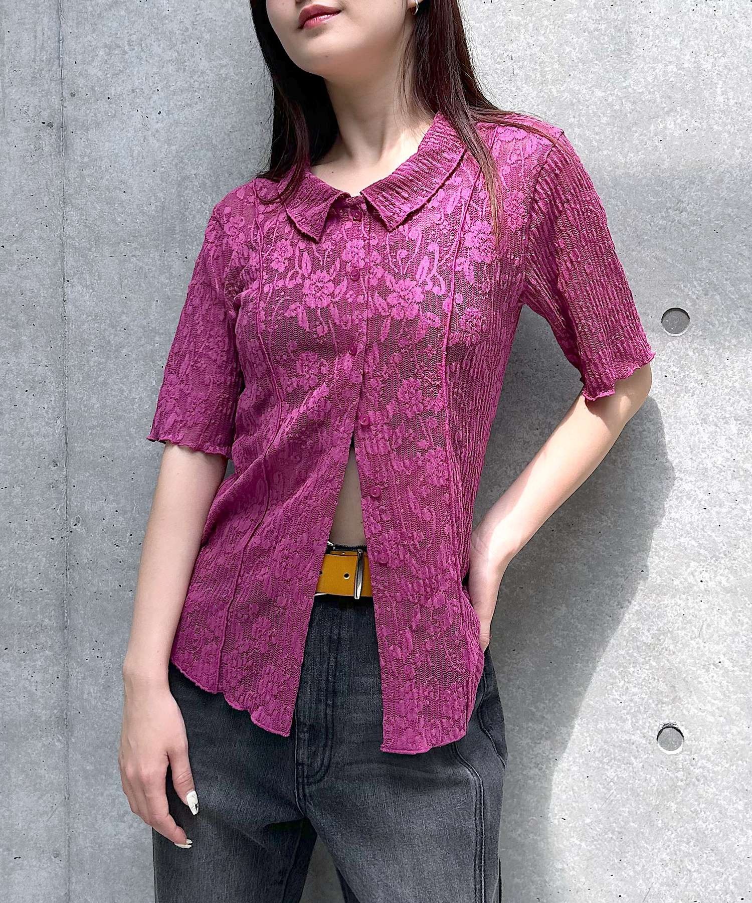 Cut‑reese shirt カーディガン — кардиган‑рубашка