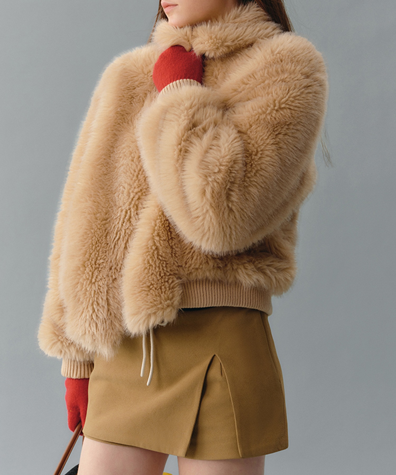 iDea Luce サテンバルーンブルゾン イエロー iDea Luce サテンバルーン