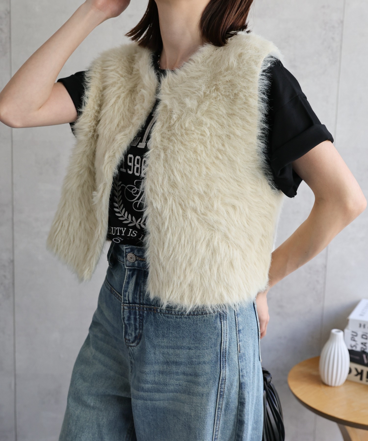 model：162cm 着用サイズ：F