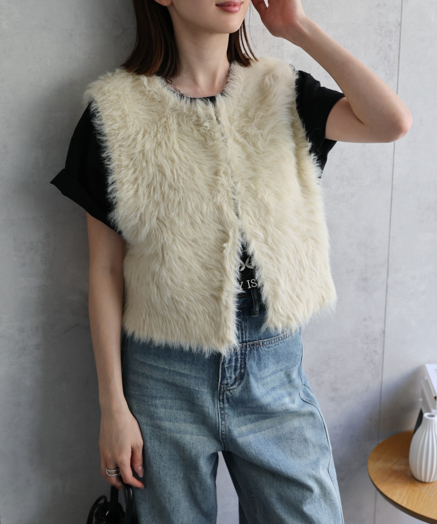 model：162cm 着用サイズ：F