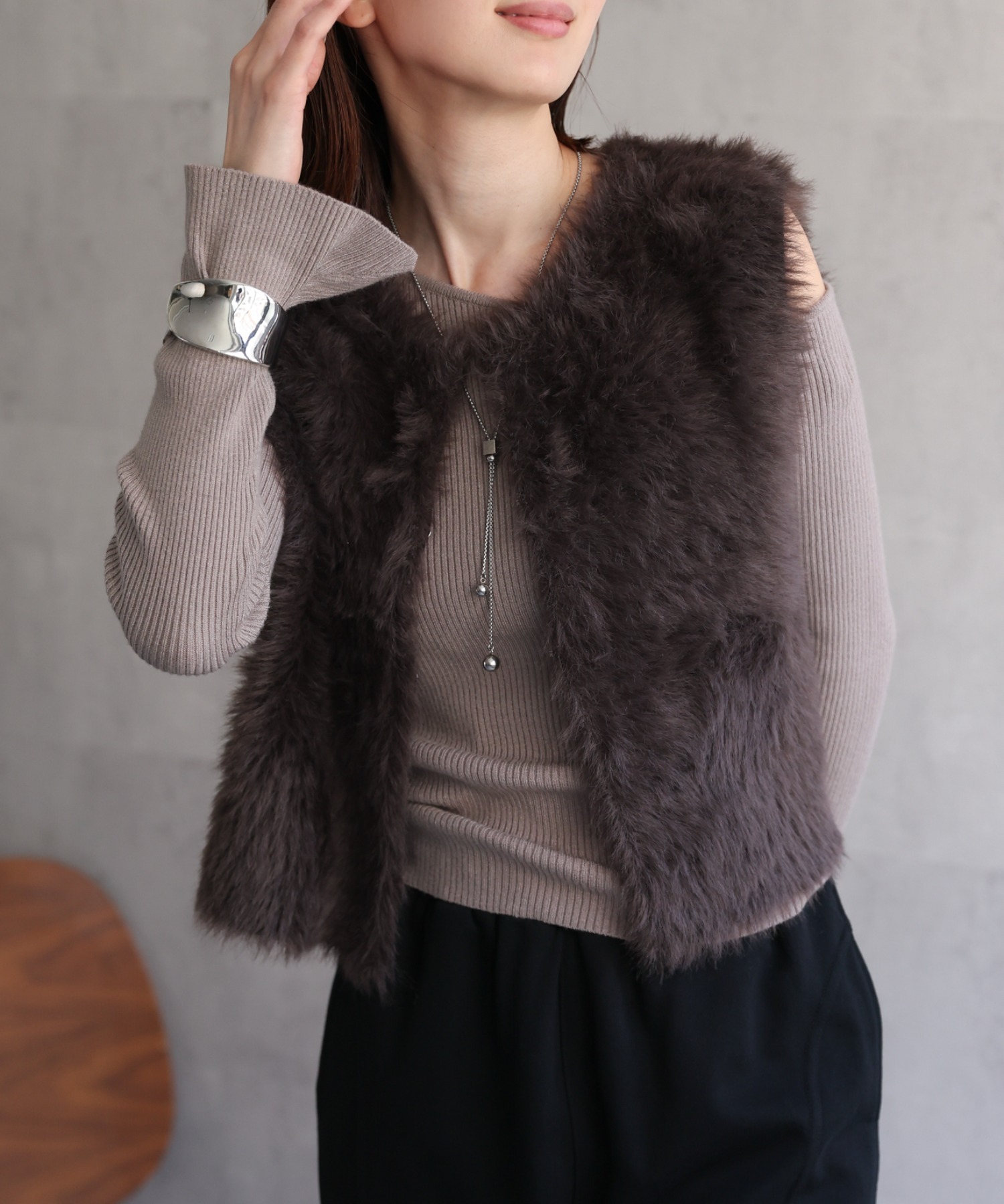 model：162cm 着用サイズ：F