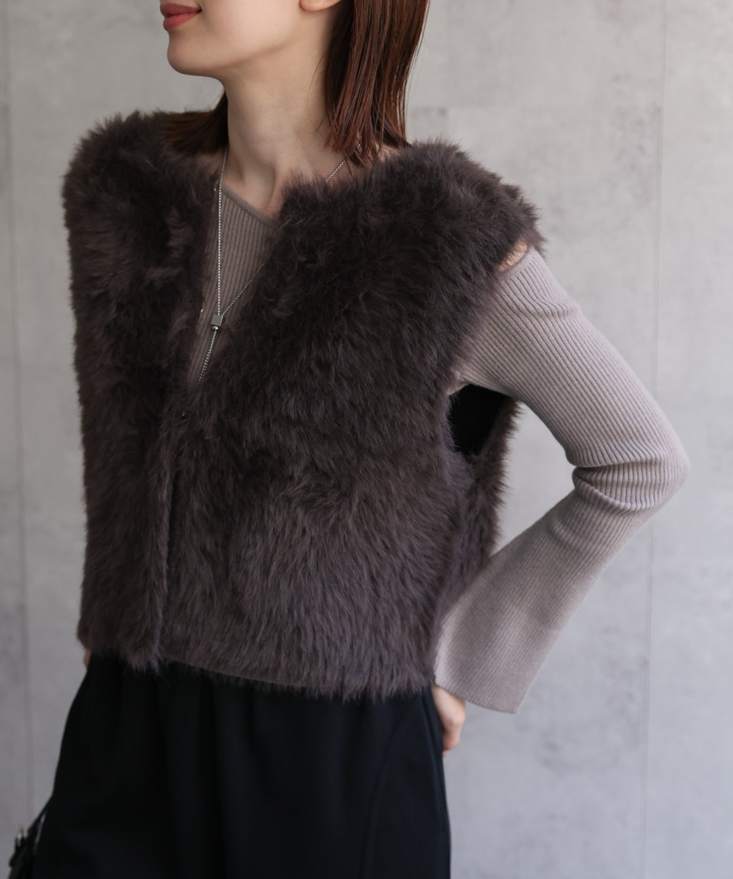 model：162cm 着用サイズ：F