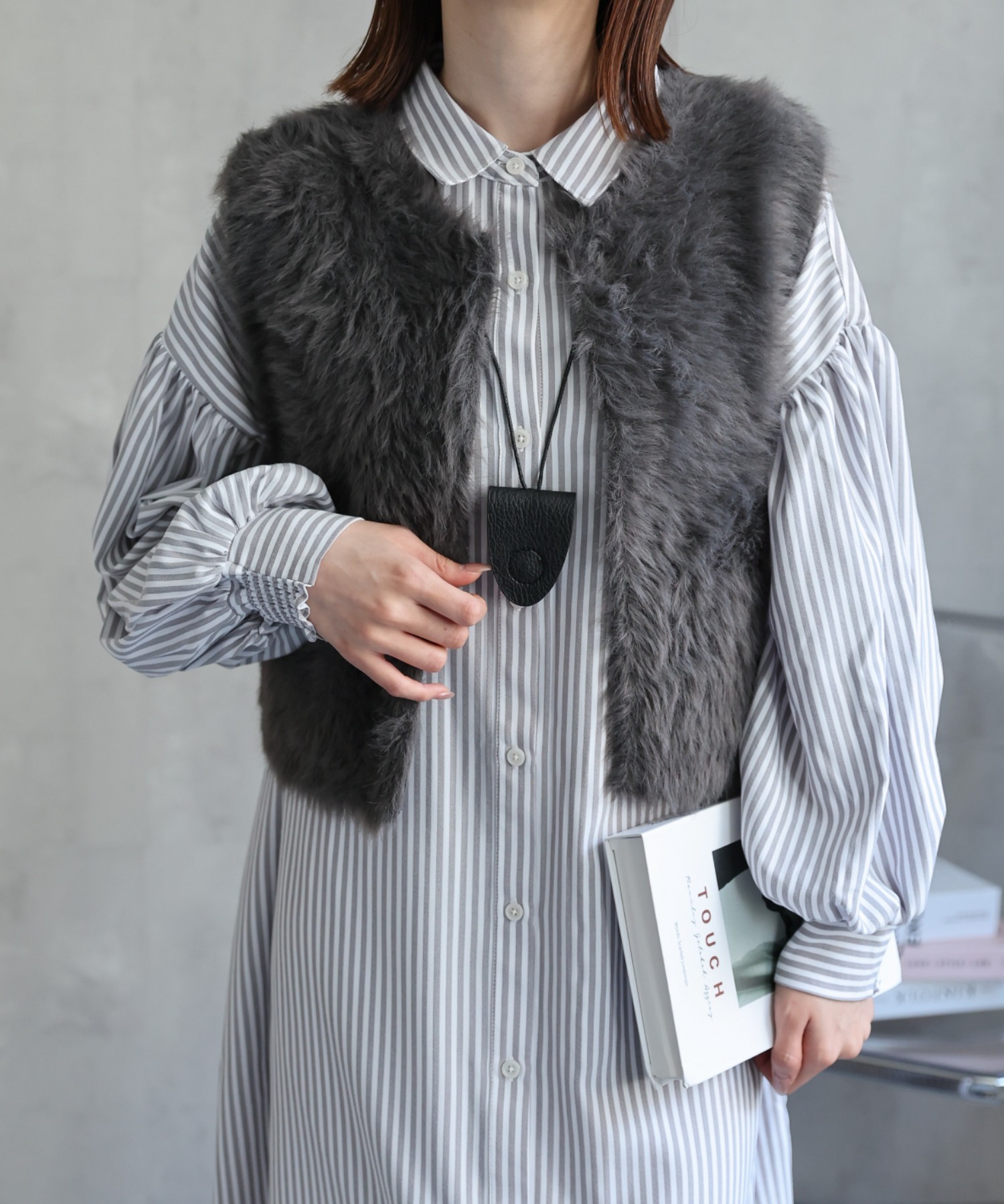 model：162cm 着用サイズ：F