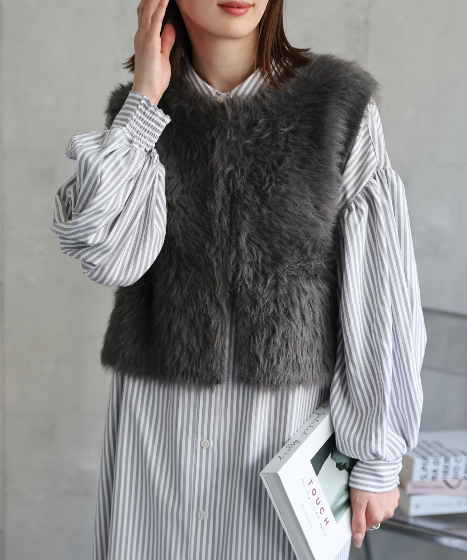 model：162cm 着用サイズ：F