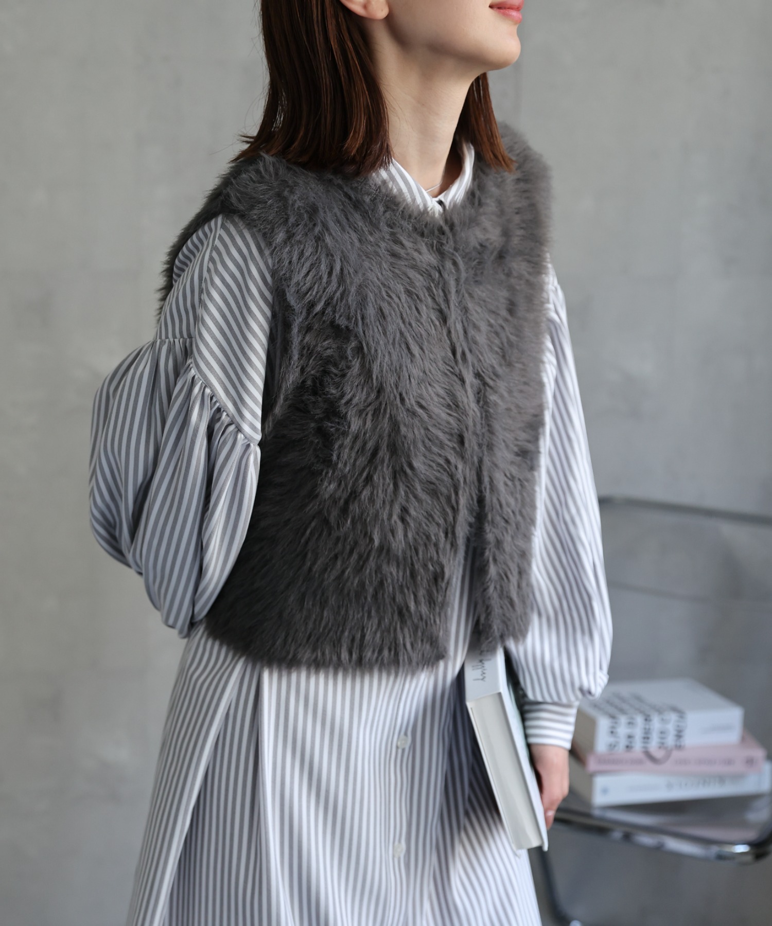 model：162cm 着用サイズ：F