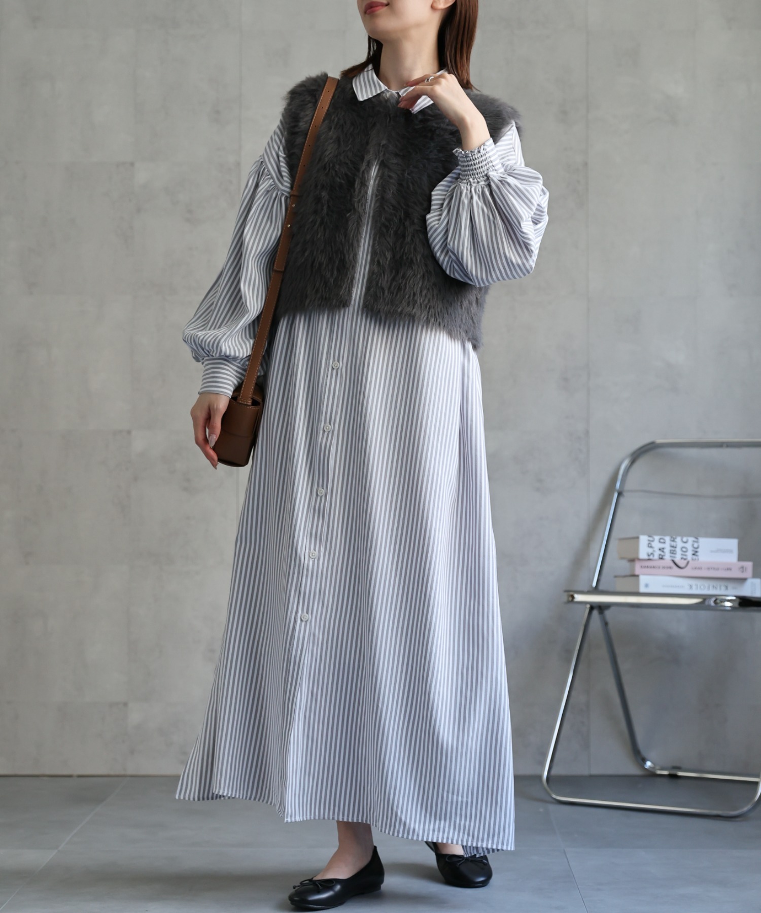 model：162cm 着用サイズ：F