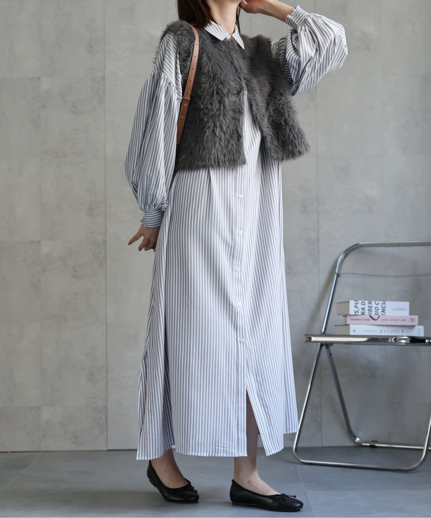 model：162cm 着用サイズ：F