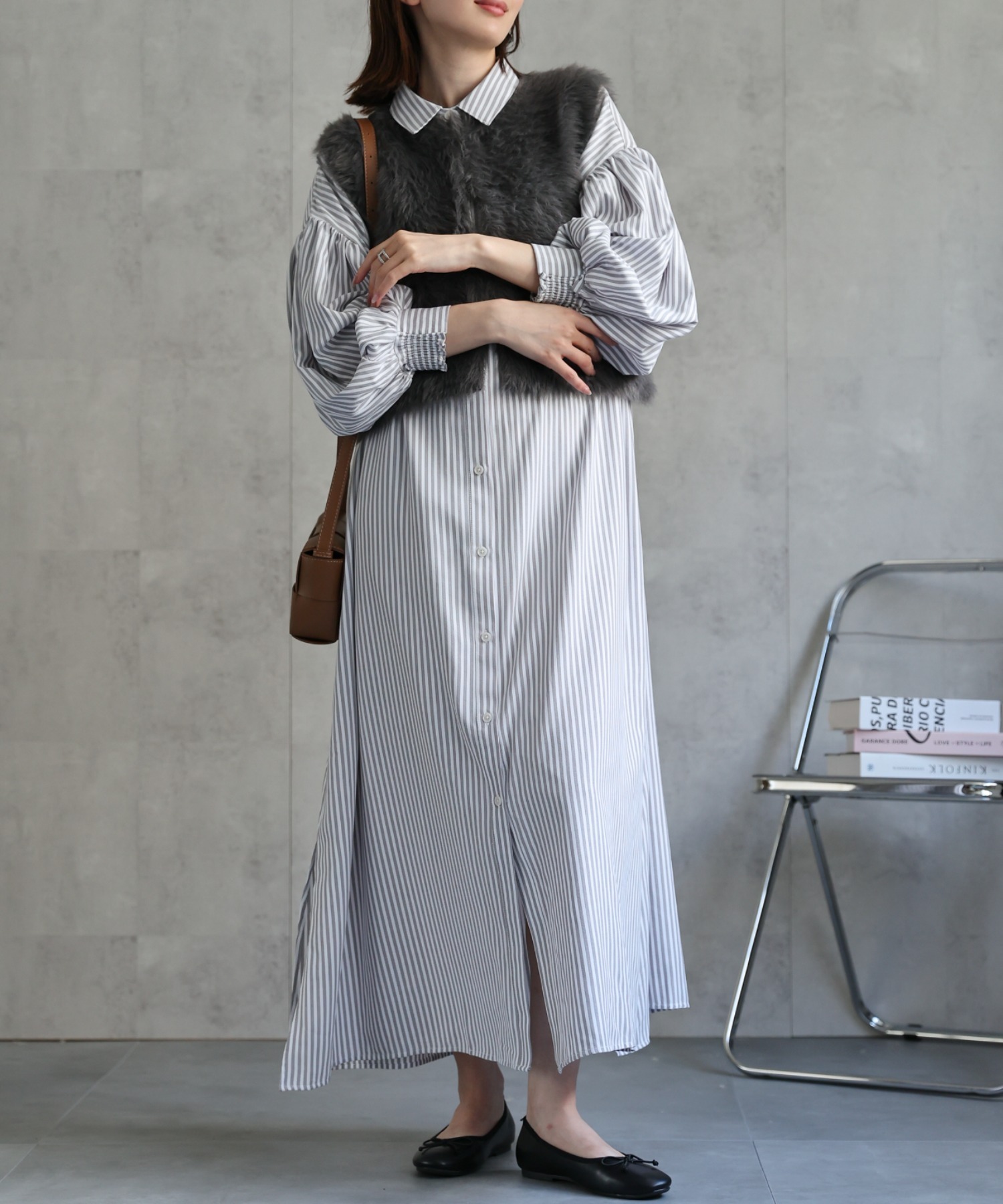 model：162cm 着用サイズ：F