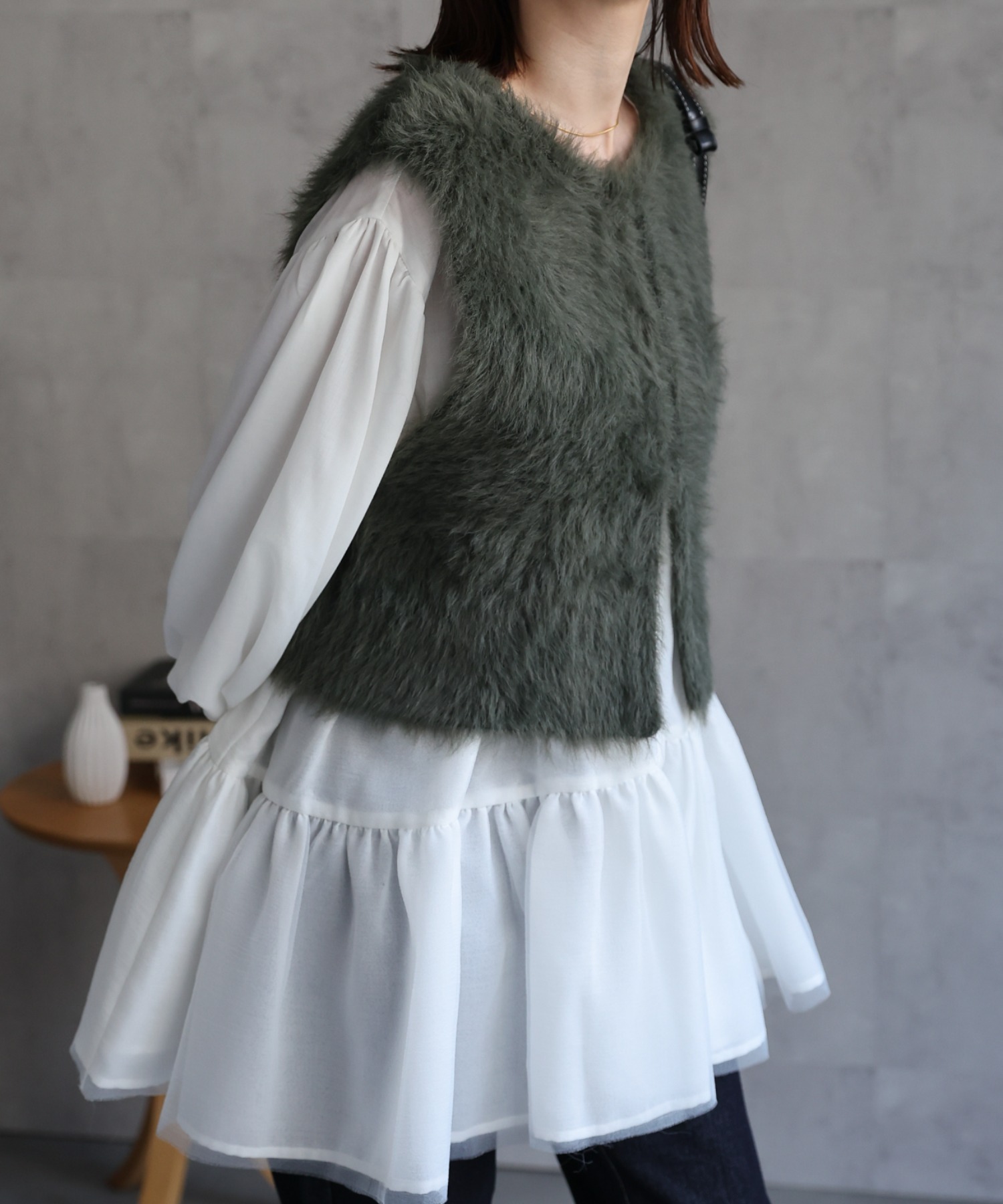 model：162cm 着用サイズ：F