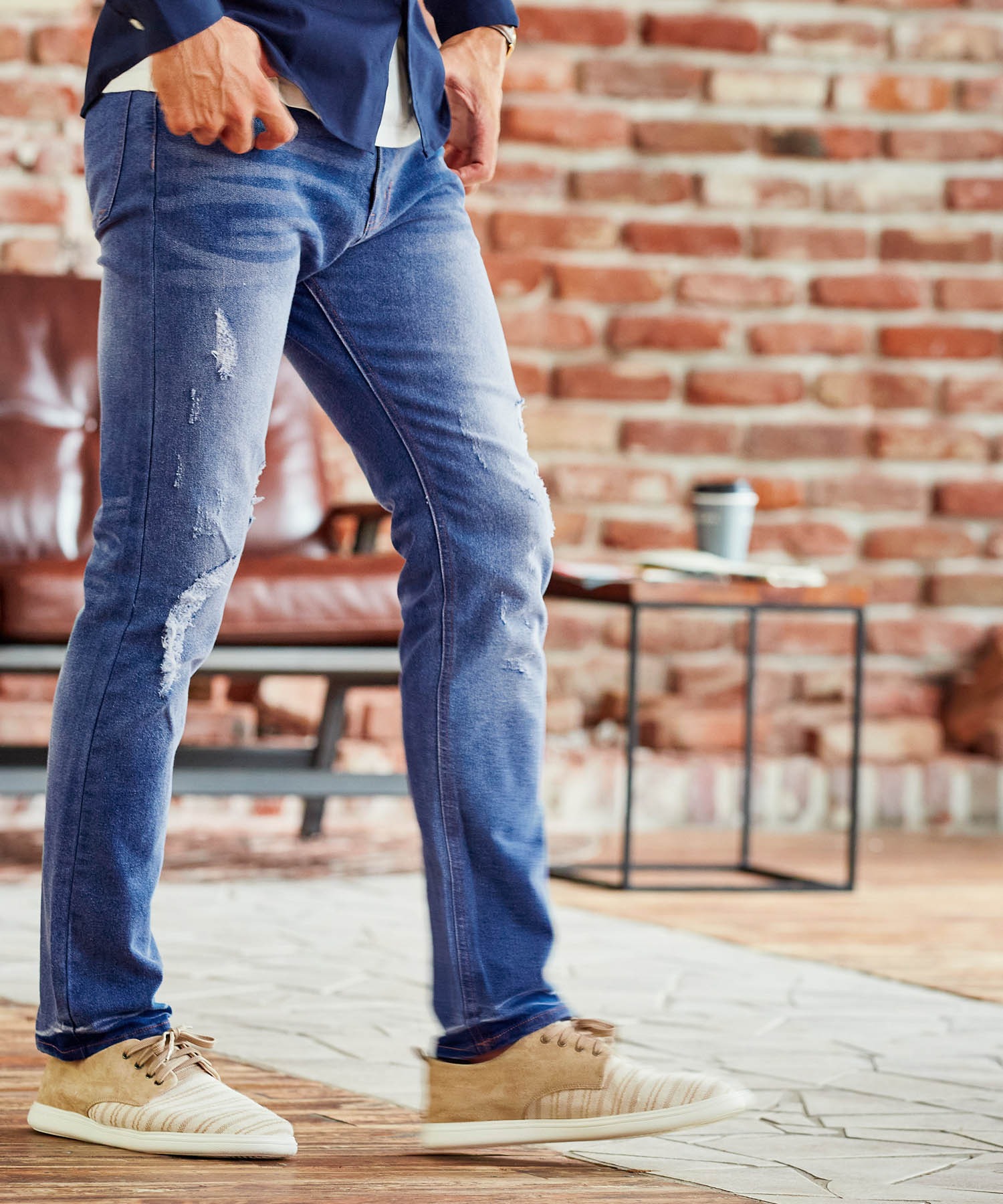 スーパーストレッチ メンズ スキニー ダメージデニム パンツ Bark Manhattan Bark Manhattan バークマンハッタン 公式オンラインストア