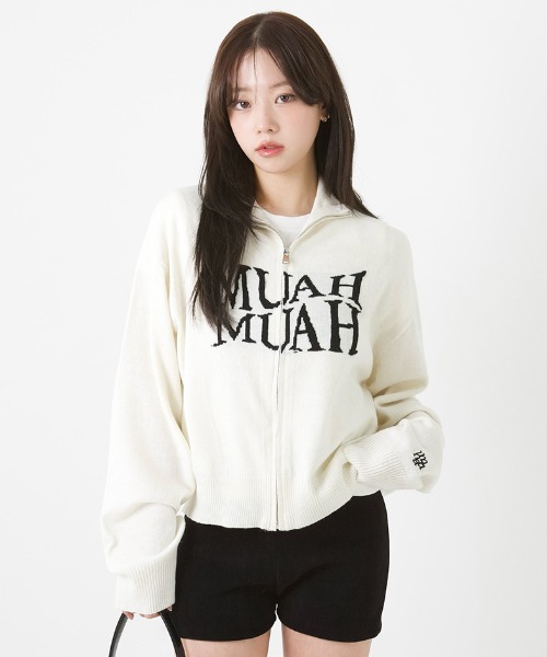 A'GEM/9 × .kom 『muah muah/ムーアムーア』 JACQUARD KNIT