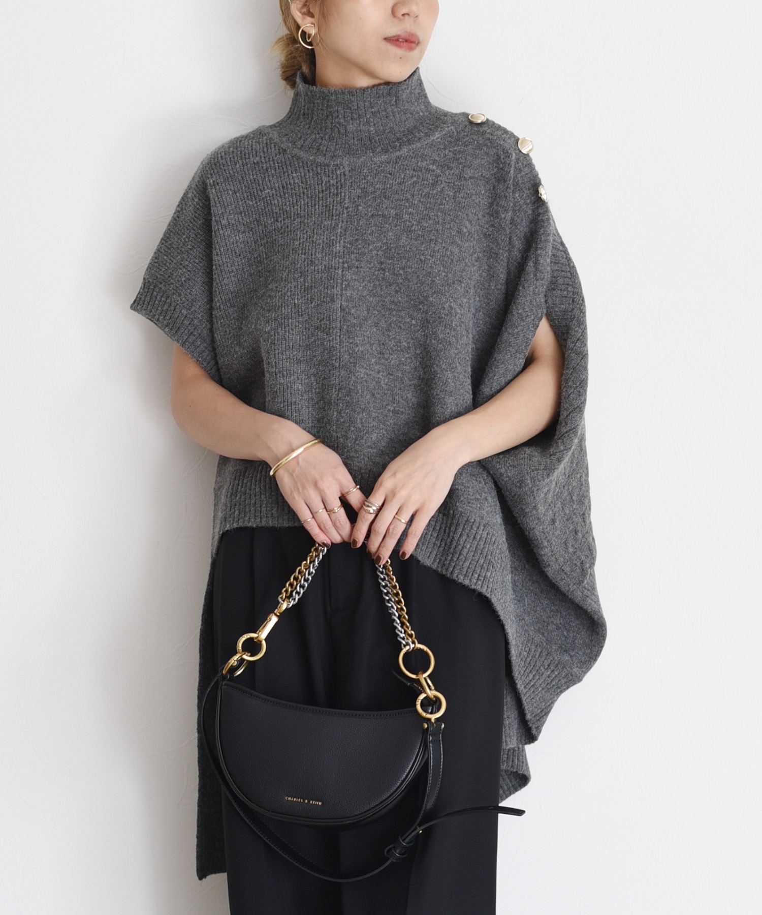 配色アシメケープベスト Eimee Law│Eimee Law & LHELBIE 公式