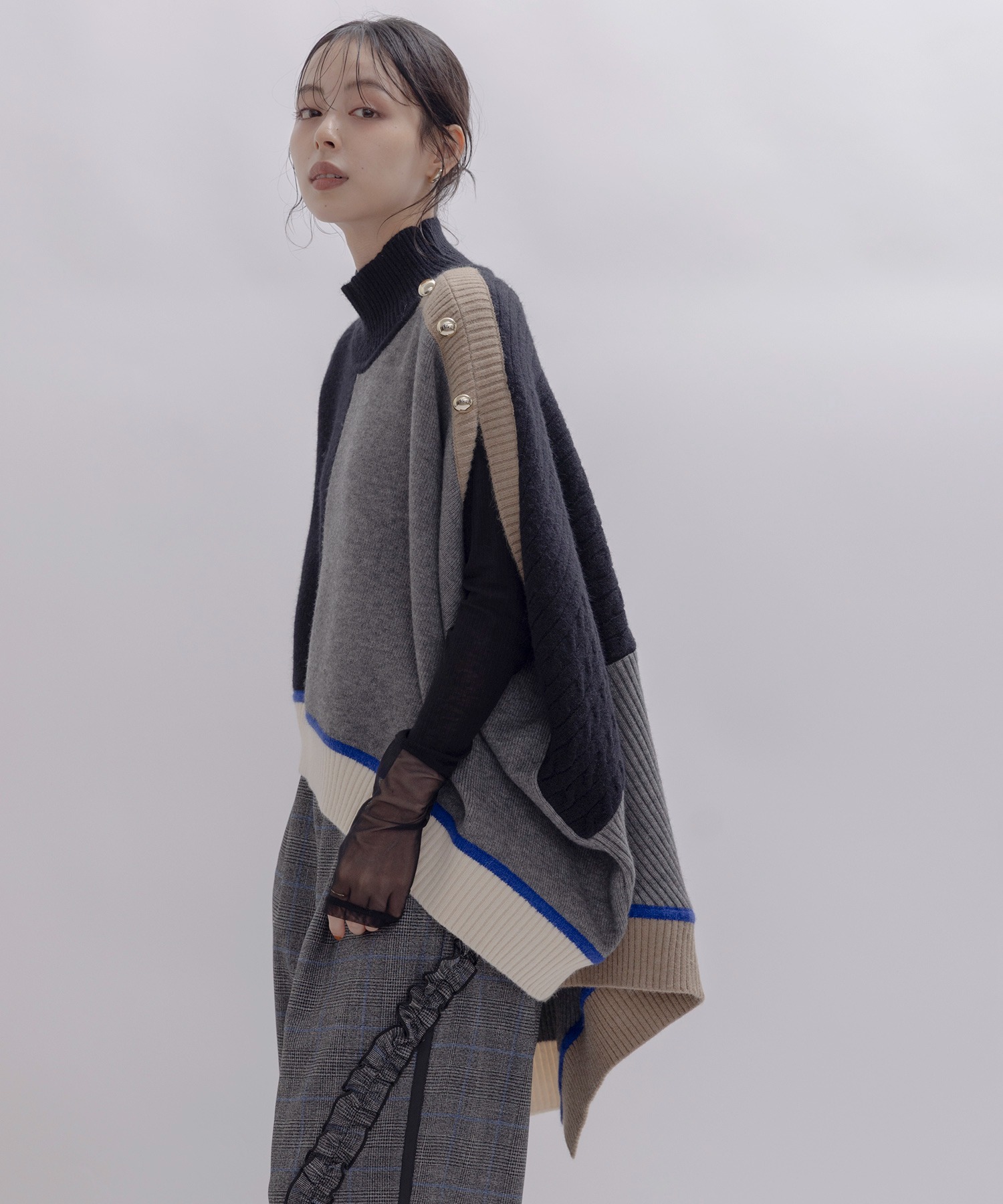 エイミーロウ　ミンクライクファーケープ Eimee Law エイミーロウ ミンクライクファーケープ 83830E