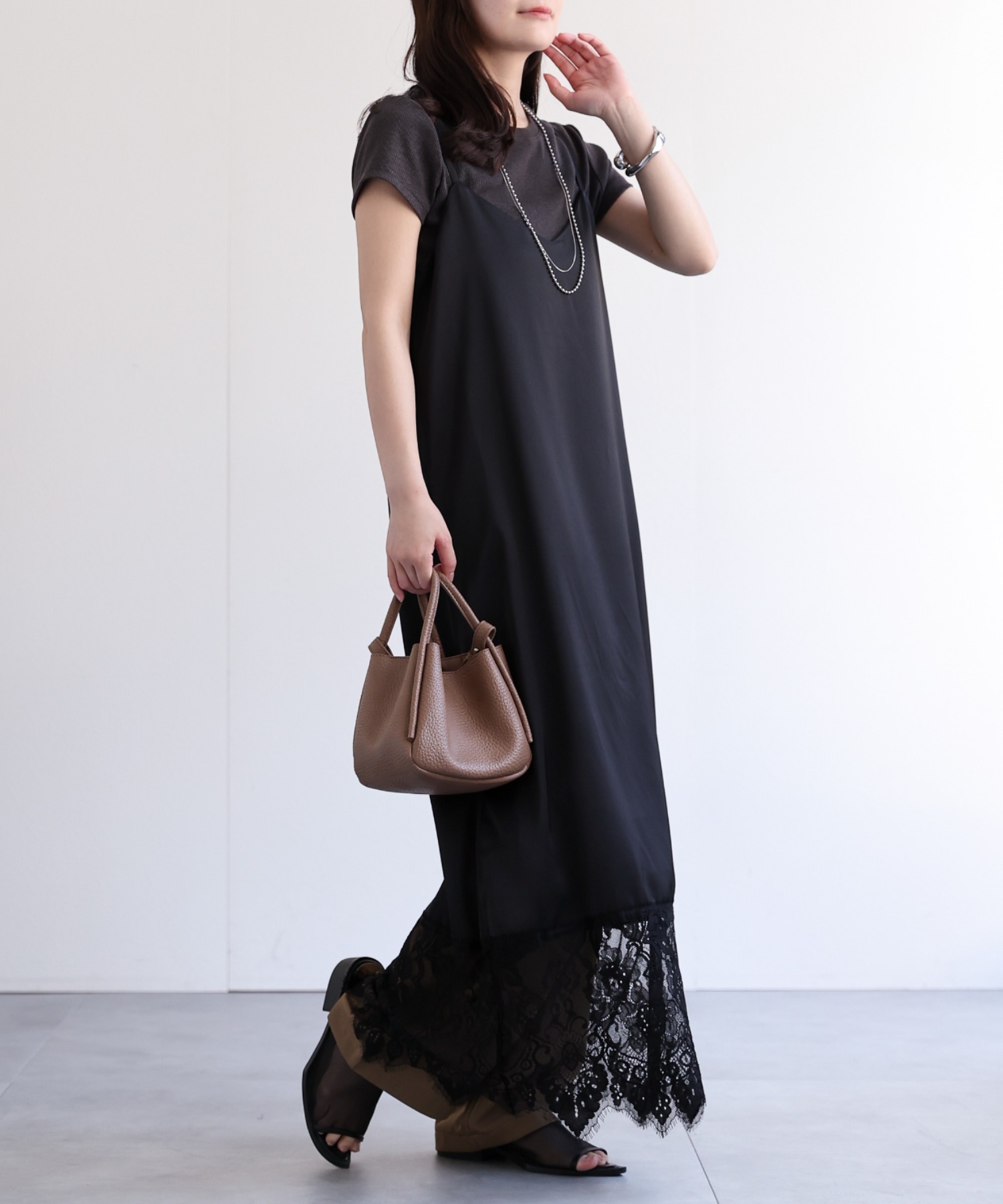 model：156cm 着用サイズ：FREE