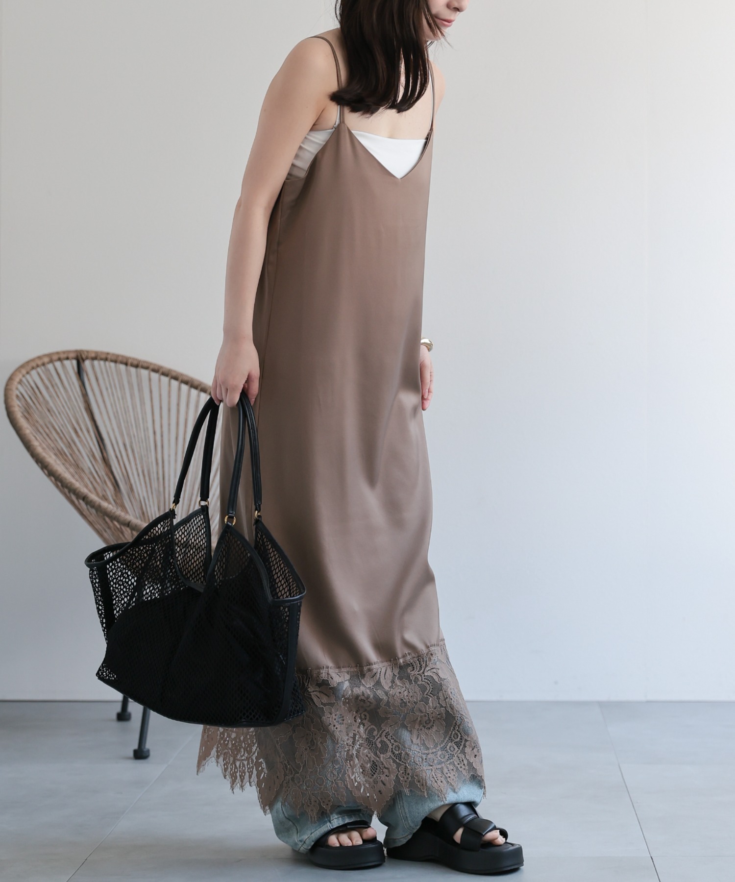 model：156cm 着用サイズ：FREE