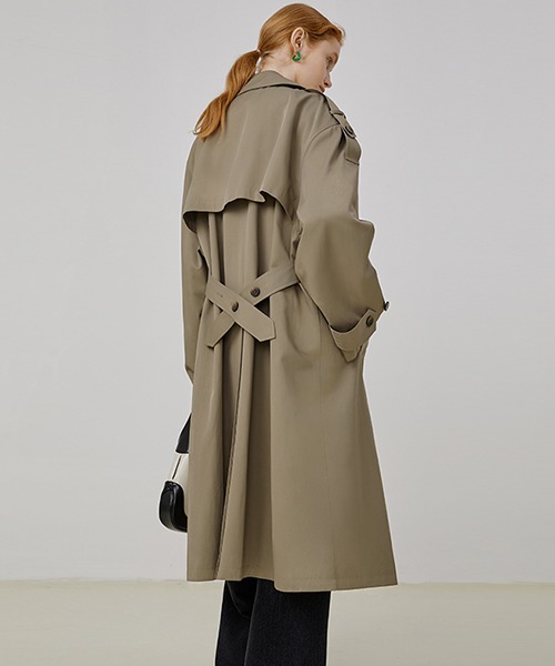 Fano Studios】Lapel back slit trench coat FQ21W064-ファッション
