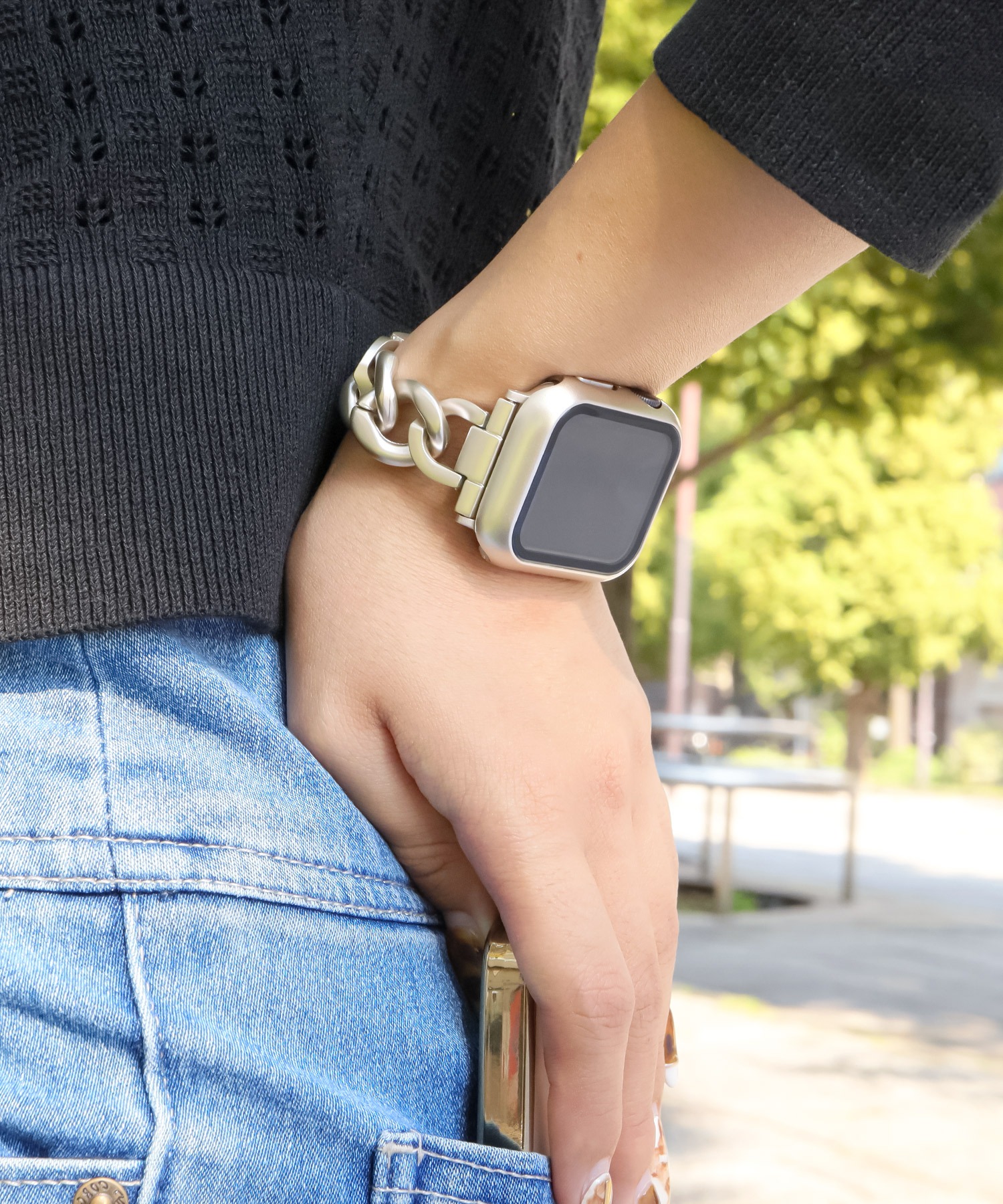 Apple Watch ミラネーゼループ ローズ バンド 3840 R86-x 通販