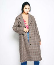 ノッチドラペルロングコート