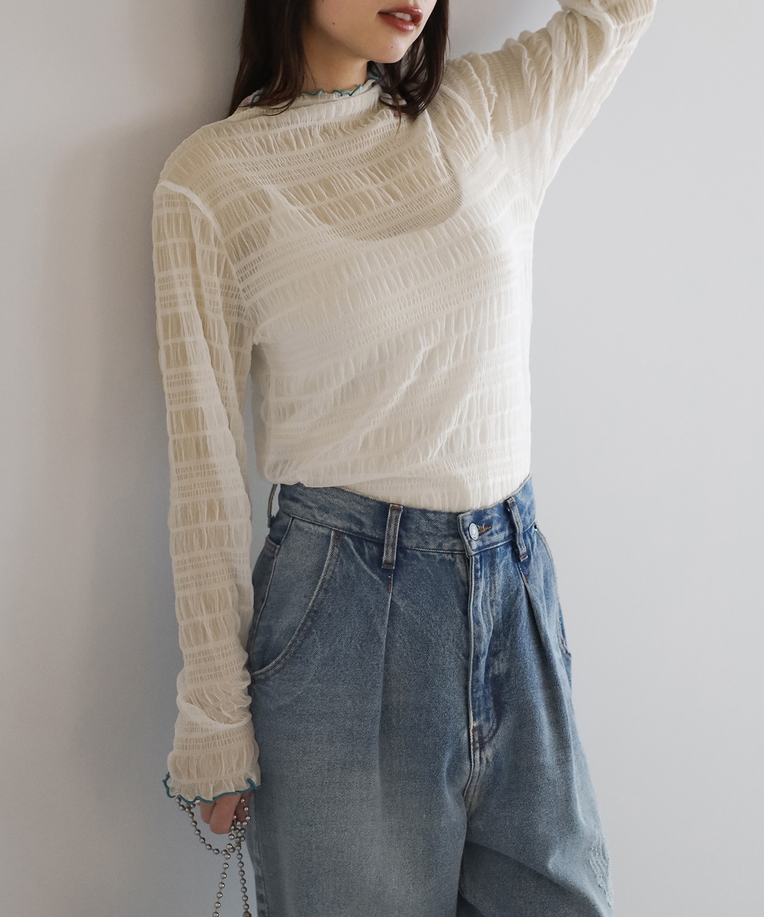 model：H163 着用サイズ：FREE