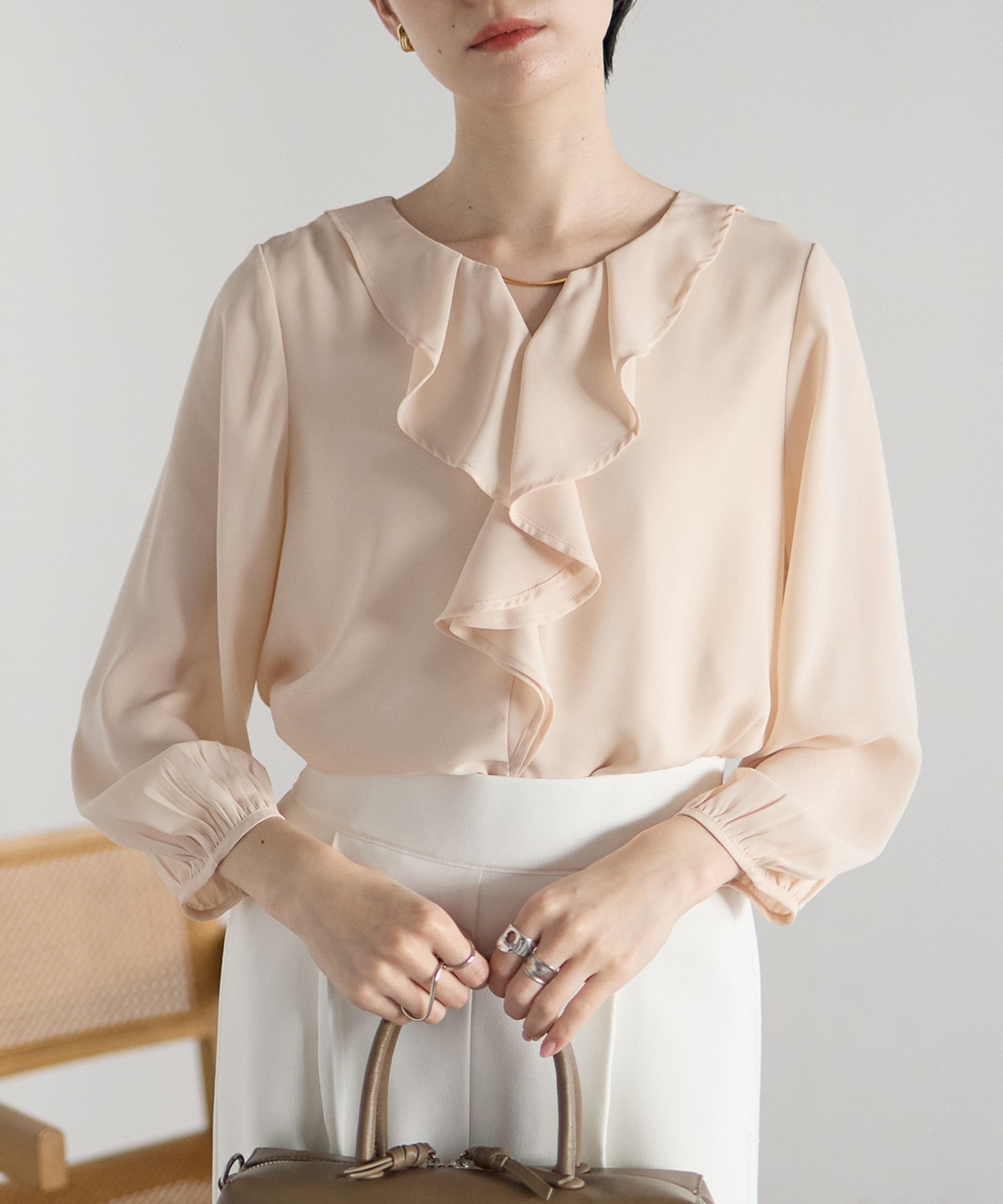 model：165cm　着用カラー：ピンク　着用サイズ：M