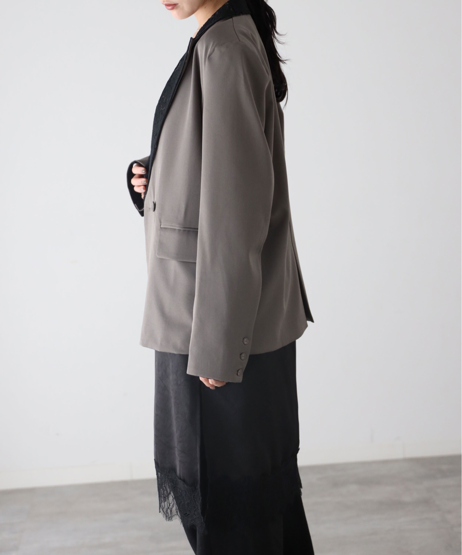model：164cm. 着用サイズ：FREE