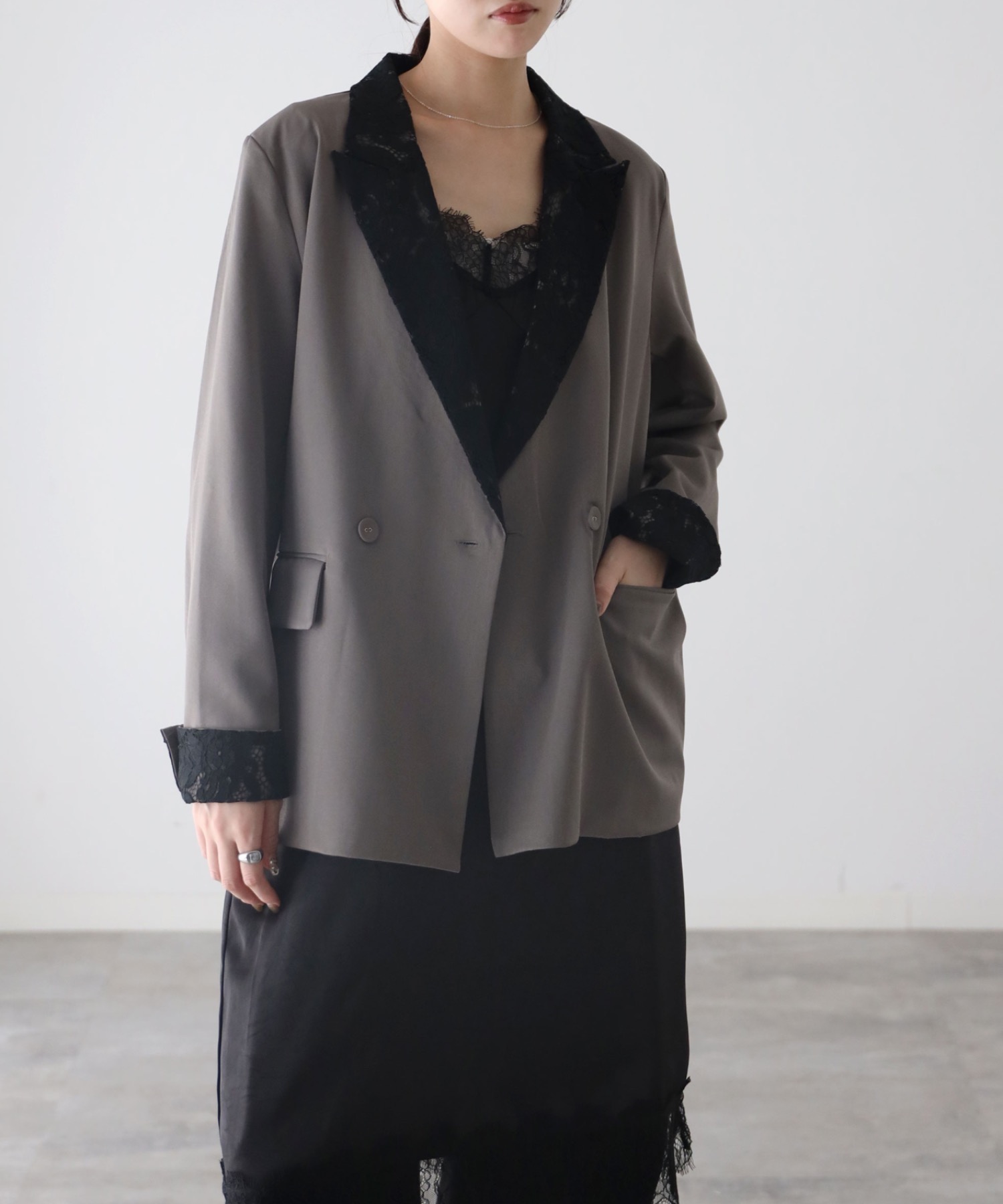 model：164cm. 着用サイズ：FREE