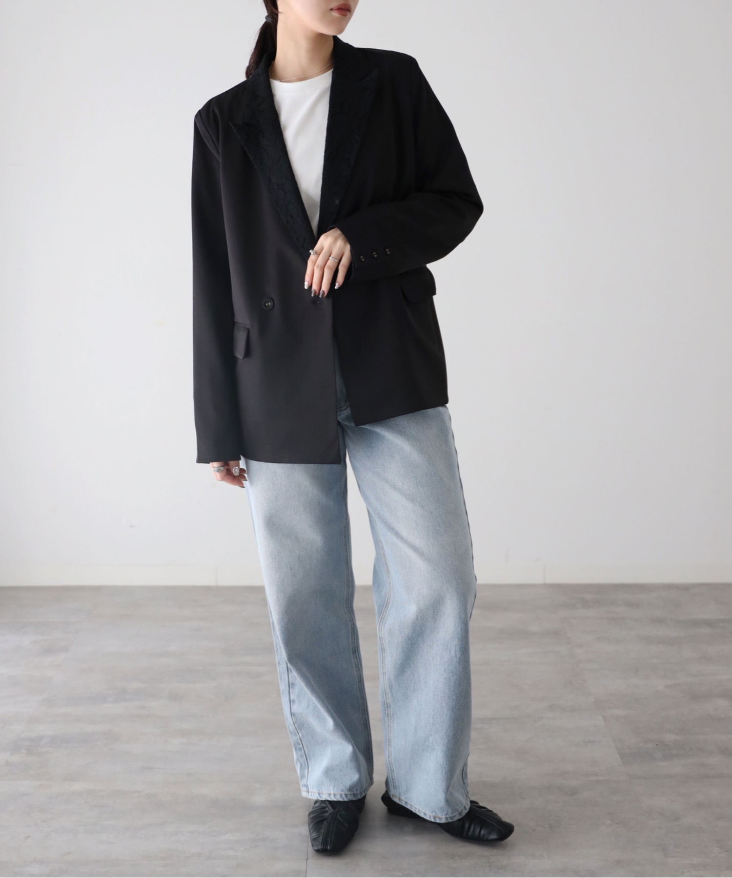 model：164cm. 着用サイズ：FREE