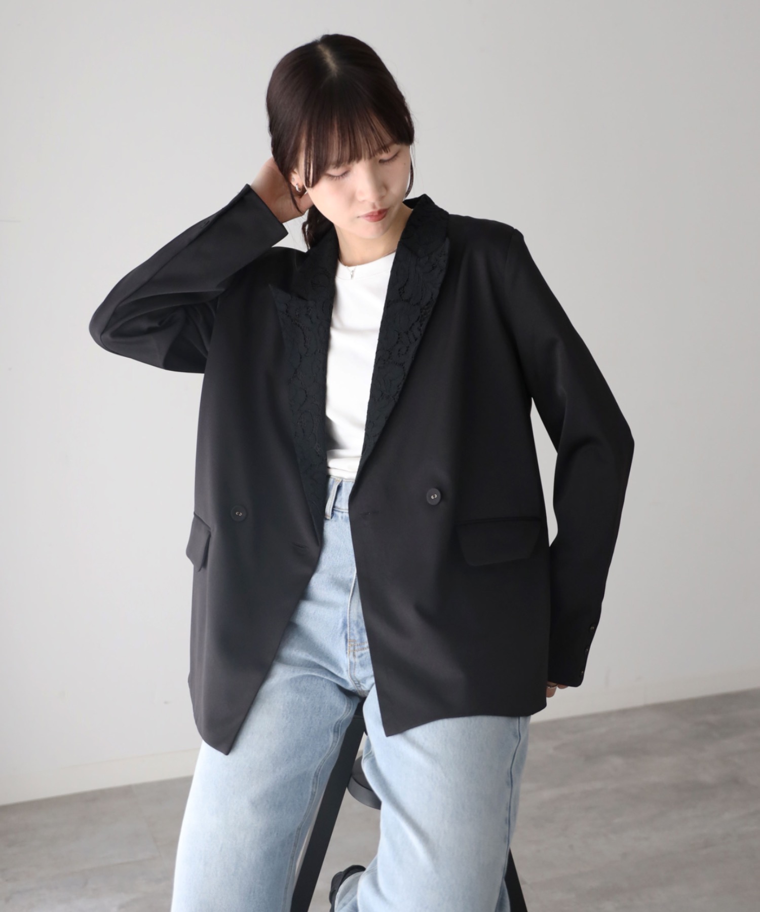 model：164cm. 着用サイズ：FREE