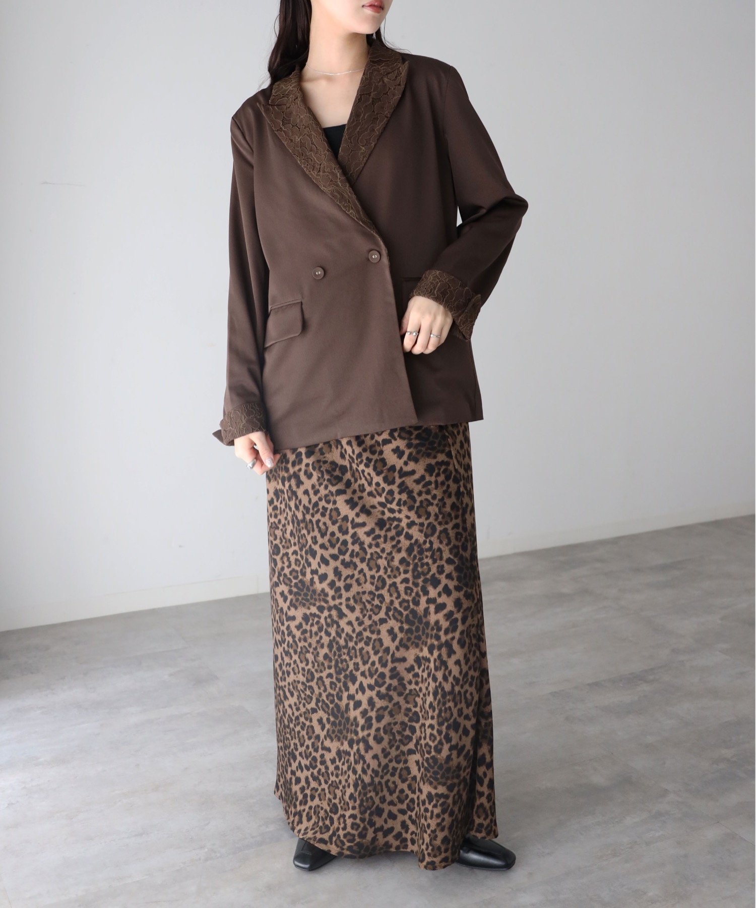 model：164cm. 着用サイズ：FREE