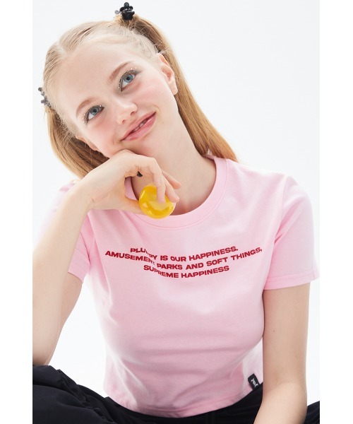 A'GEM/9 × .kom『LUV IS TRUE/ラブ イズ トゥルー』 LETTERING TEE