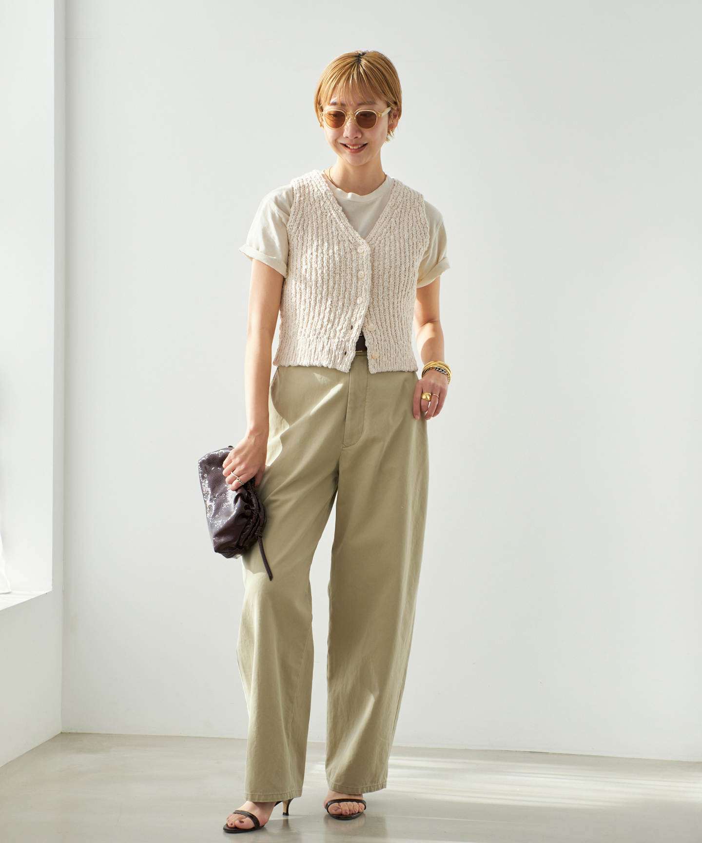 COTTON SLUB KNIT ベスト