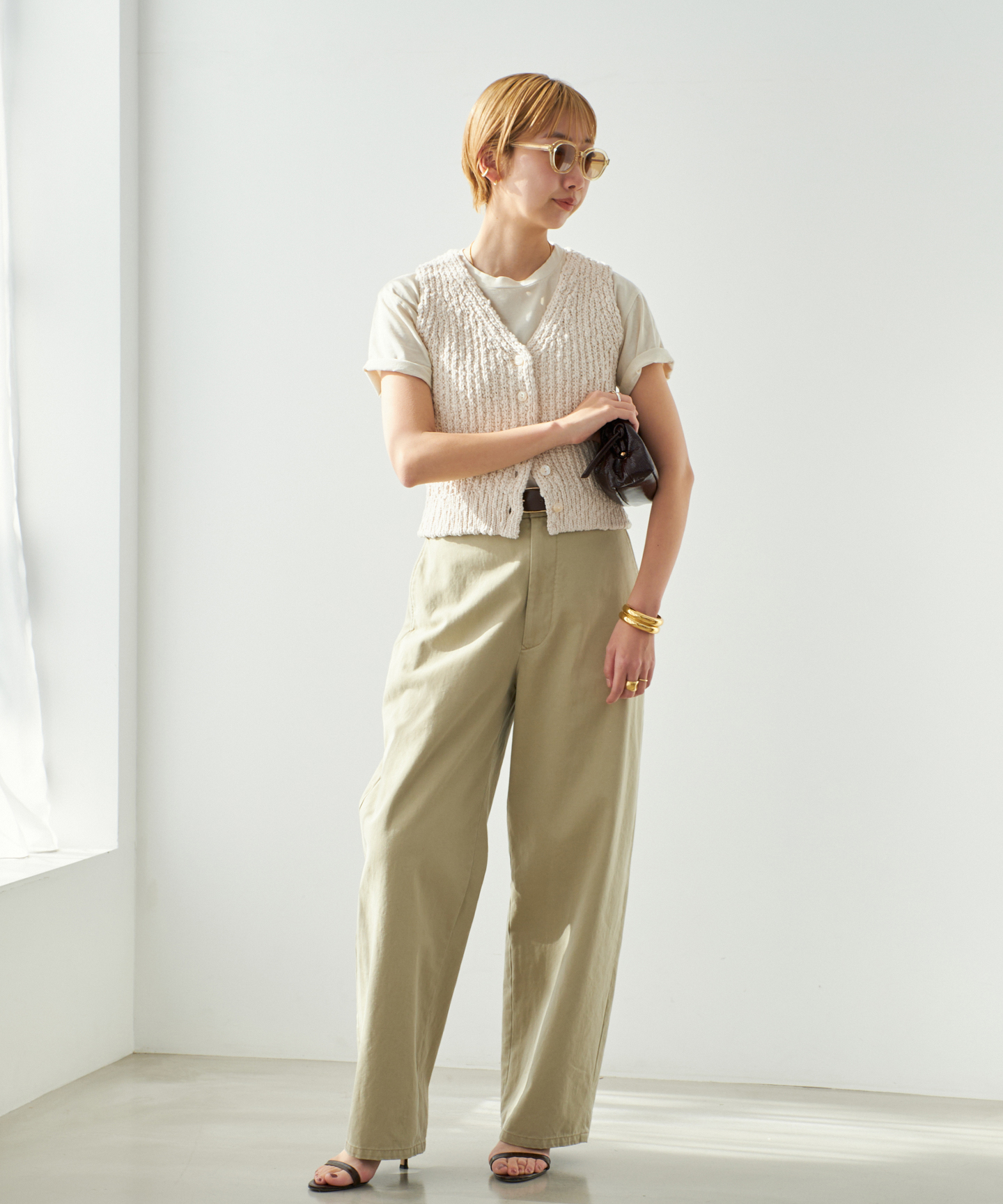 COTTON SLUB KNIT ベスト