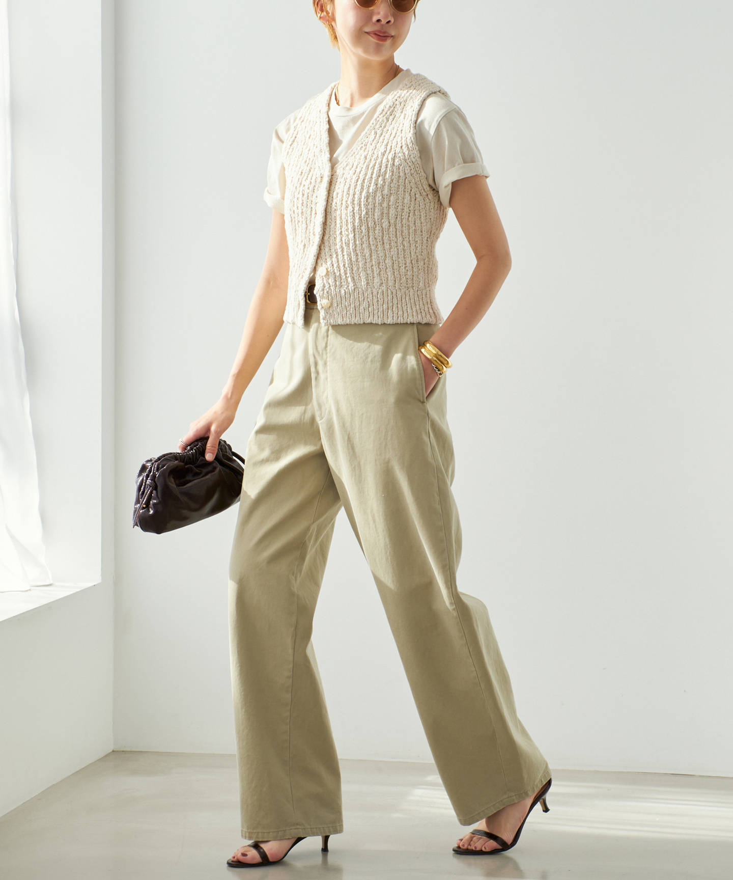 COTTON SLUB KNIT ベスト